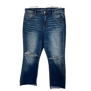 American Eagle Super Stretch Dark Blue Jeans Size 16 Reg